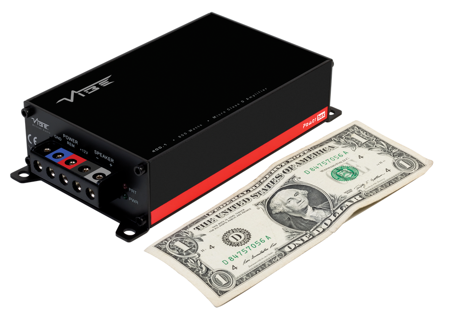 VIBE POWERBOX400.1M | Mono Micro Versterker | 1 x 170/250/400 Watt RMS @ 4/2/1 Ω (POWERBOX400.1M-V7) - VIBE