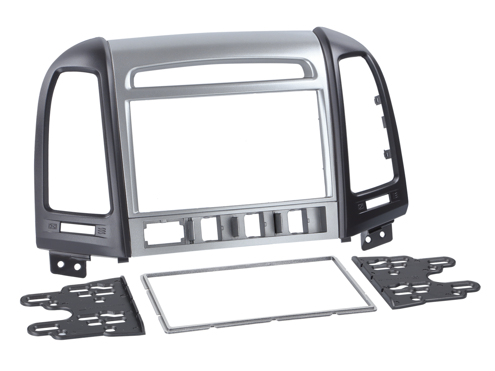 ACV 2-DIN Inbouwframe Hyundai Santa Fe (2006-2012) Zilver/Zwart - AutoSound24 - EN BLOG Deskundig advies van specialisten Veilig bestellen en betalen Gratis ver