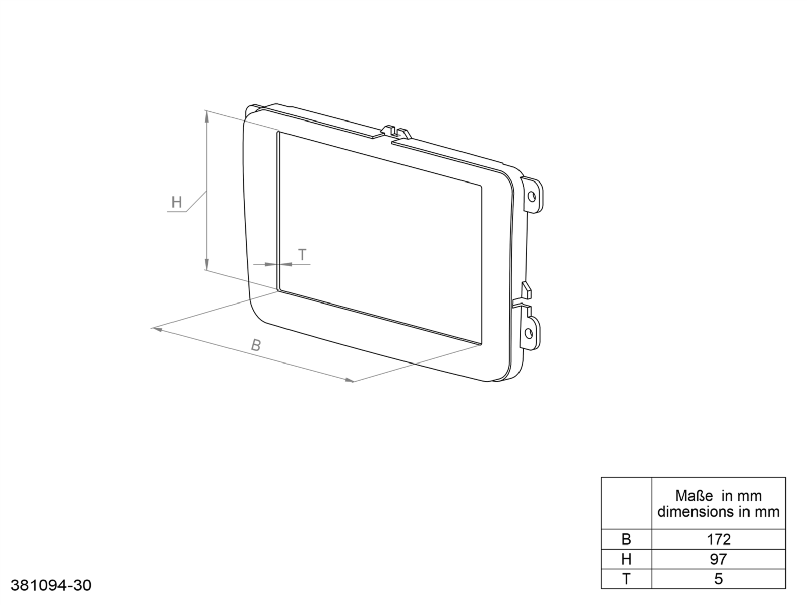 ACV 381094-30 | 2-DIN Inbouwframe | Fiat | 500X 2015-2024 - afbeelding 2