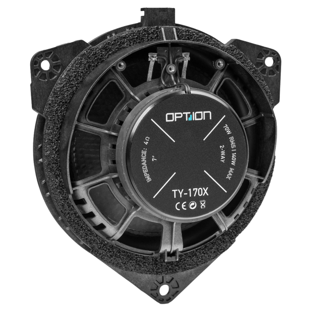 OPTION TY-170X | 17cm 2-Weg Coaxiaal Luidsprekers voor Toyota | 2 x 70 Watt RMS - afbeelding 6